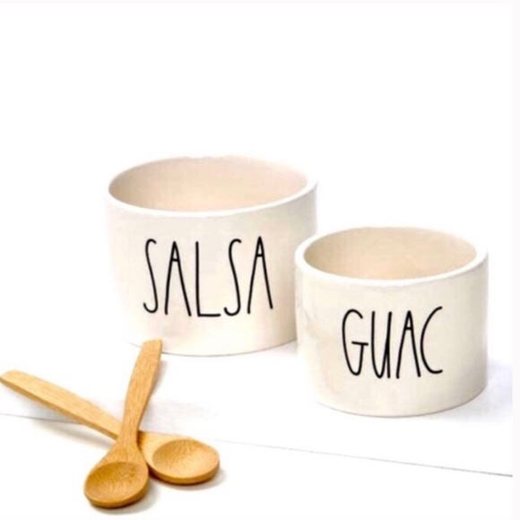 Rae Dunn SALSA & GUAC Bowl and Spoon Set - Picture 2 of 5